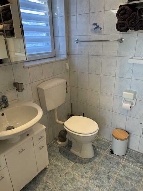 Badezimmer. Bungalow Hennstedt